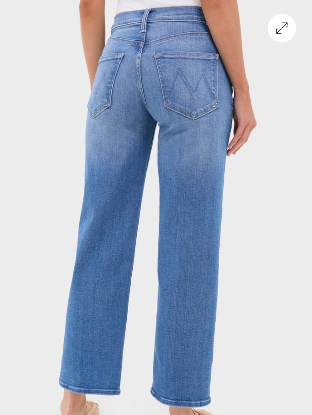 MOTHER The Mid Rise Zip Ankle Jeans Piece By Piece Size 31 Wide Leg Denim - Picture 3 of 9